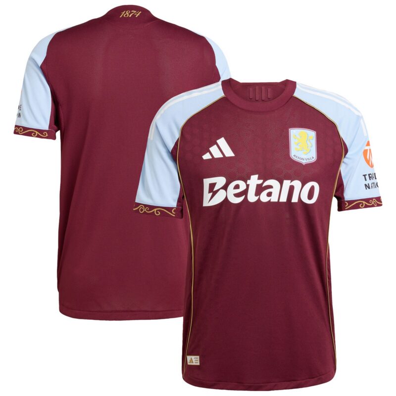 A2B image: aston-villa-adidas-home-authentic-replica-shirt-2025-26 Aston Villa adidas Home Authentic Replica Shirt 2025-26