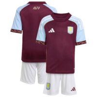 A2B image: aston-villa-adidas-home-replica-mini-kit-2025-26 Aston Villa adidas Home Replica Mini Kit 2025-26