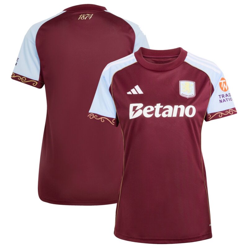 Aston Villa adidas Home Shirt 2025-26 - Womens
