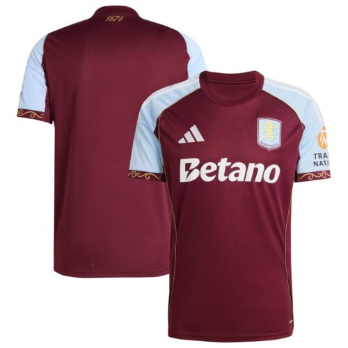 A2B image: aston-villa-adidas-home-replica-shirt-2025-26 Aston Villa adidas Home Replica Shirt 2025-26