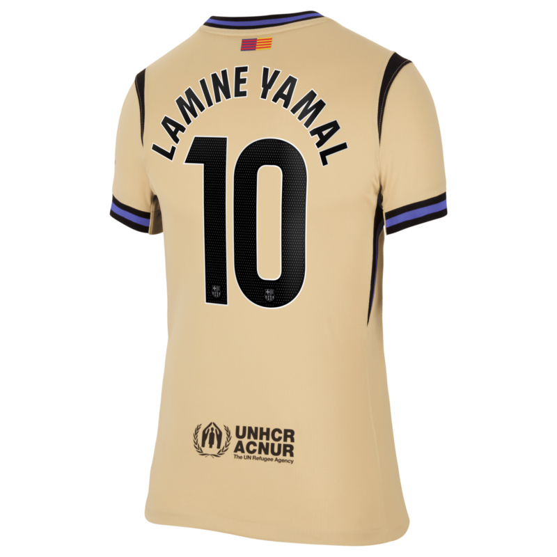 A2B image: barcelona-nike-away-stadium-shirt-2025-26-womens-with-lamine-yamal-10-printing Barcelona Nike Away Stadium Shirt 2025-26 - Womens with Lamine Yamal 10 printing