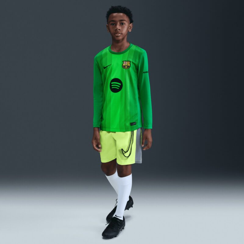 A2B image: barcelona-nike-home-goalkeeper-stadium-shirt-2025-26-kids Barcelona Nike Home Goalkeeper Stadium Shirt 2025-26 - Kids