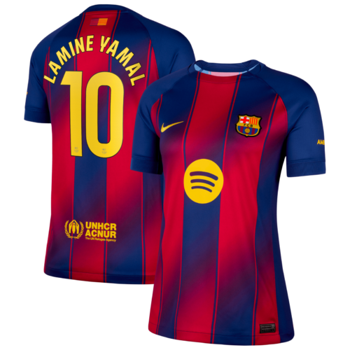 Barcelona Nike Home Stadium Shirt 2025-26 - Womens with Lamine Yamal 10 printing