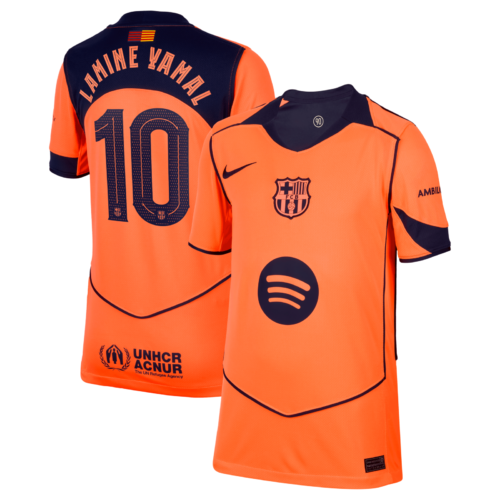 Barcelona Nike Third Stadium Shirt 2025-26 - Kids with Lamine Yamal 10 Cup printing