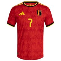 Belgium adidas Home Authentic Shirt 2026 with De Bruyne 7 printing