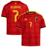 A2B image: belgium-adidas-home-shirt-2026-kids-with-de-bruyne-7-printing Belgium adidas Home Shirt 2026 - Kids with De Bruyne 7 printing