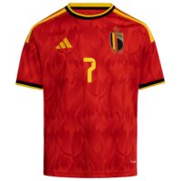 A2B image: belgium-adidas-home-shirt-2026-kids-with-de-bruyne-7-printing Belgium adidas Home Shirt 2026 - Kids with De Bruyne 7 printing