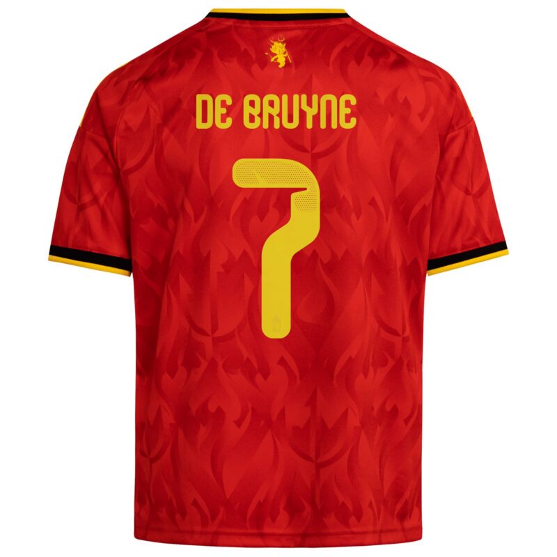 A2B image: belgium-adidas-home-shirt-2026-kids-with-de-bruyne-7-printing Belgium adidas Home Shirt 2026 - Kids with De Bruyne 7 printing