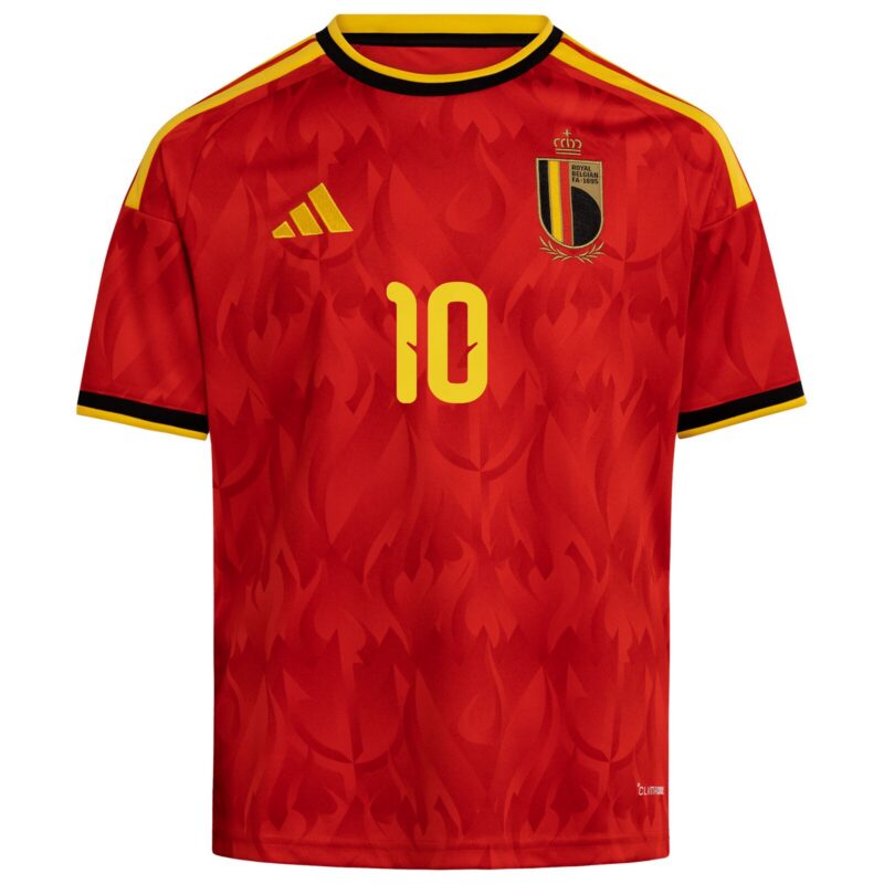 A2B image: belgium-adidas-home-shirt-2026-kids-with-lukaku-10-printing Belgium adidas Home Shirt 2026 - Kids with Lukaku 10 printing