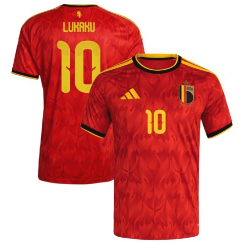 Belgium adidas Home Shirt 2026 with Lukaku 10 printing