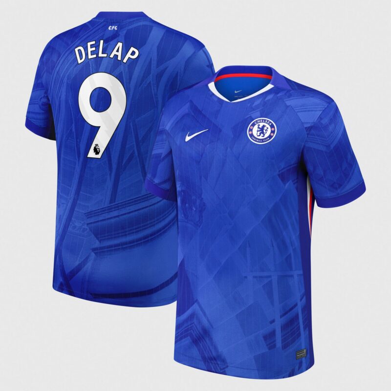 Chelsea Nike Home Stadium Shirt 2025-26 with Delap 9 printing