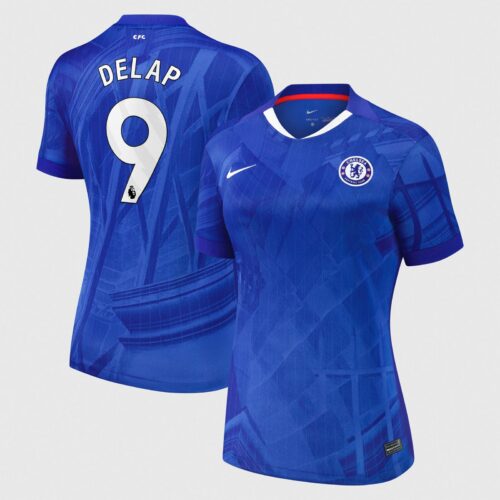 Chelsea Nike Home Stadium Shirt 2025-26 - Womens with Delap 9 printing