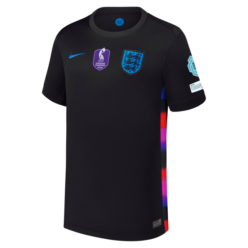 A2B image: england-lionesses-nike-away-stadium-shirt-2025-kids-with-champions-25-printing England Lionesses Nike Away Stadium Shirt 2025 - Kids with Champions 25 printing