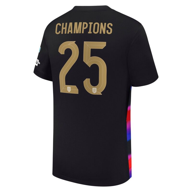 A2B image: england-lionesses-nike-away-stadium-shirt-2025-kids-with-champions-25-printing-2 England Lionesses Nike Away Stadium Shirt 2025 - Kids with Champions 25 printing