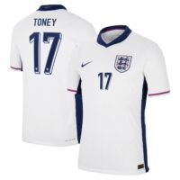 England Nike Dri Fit Adv Home Match Shirt 2024 with Toney 17 printing