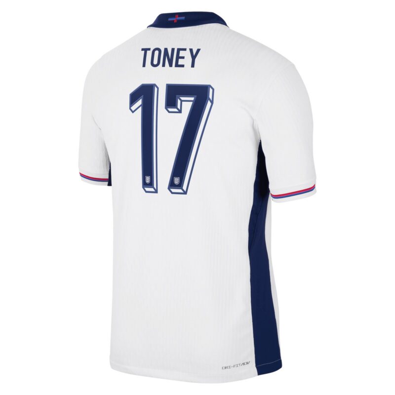 England Nike Dri Fit Adv Home Match Shirt 2024 with Toney 17 printing