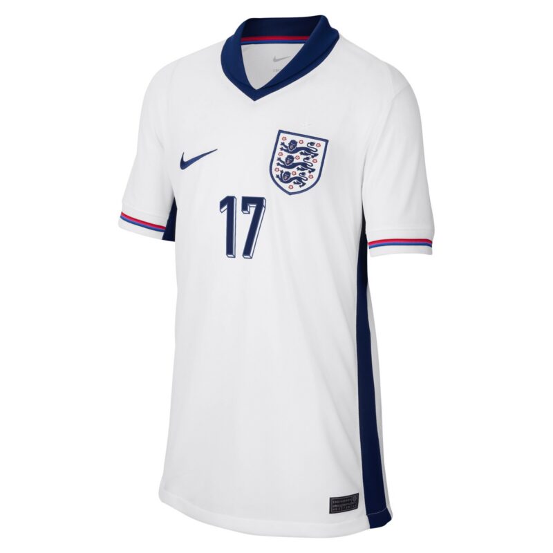 A2B image: england-nike-home-stadium-shirt-2024-kids-with-toney-17-printing England Nike Home Stadium Shirt 2024 - Kids with Toney 17 printing