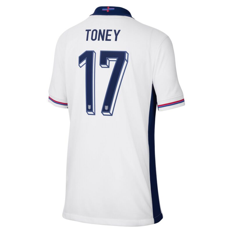 A2B image: england-nike-home-stadium-shirt-2024-kids-with-toney-17-printing England Nike Home Stadium Shirt 2024 - Kids with Toney 17 printing