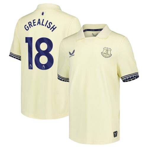 Everton Castore Away Shirt 2025-26 - Kids with Grealish 18 printing
