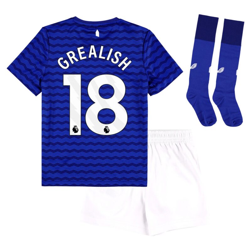 Everton Castore Home Infant Kit 2025-26 with Grealish 18 printing