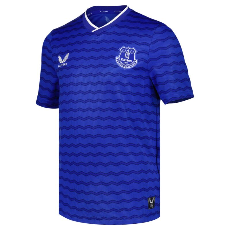 Everton Castore Home Replica Shirt 2025-26 - Kids with Grealish 18 printing