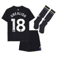 Everton Castore Third Infant Kit 2025-26 with Grealish 18 printing