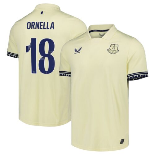 Everton Castore WSL Away Shirt 2025-26 - Unsponsored with Ornella 18 printing