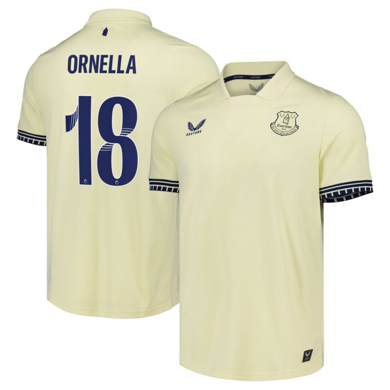 Everton Castore WSL Away Shirt 2025-26 - Unsponsored with Ornella 18 printing