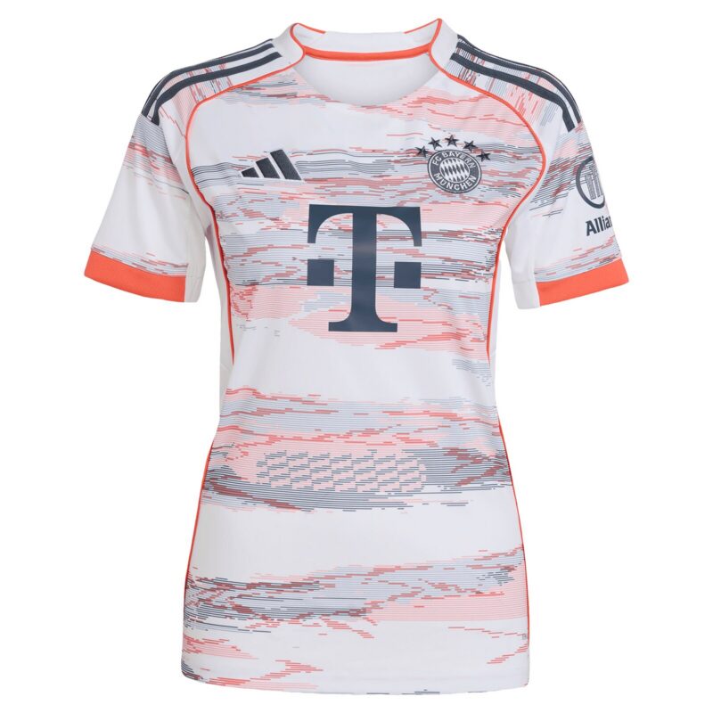 FC Bayern adidas Away Shirt 2025-26 - Womens with Kane 9 printing
