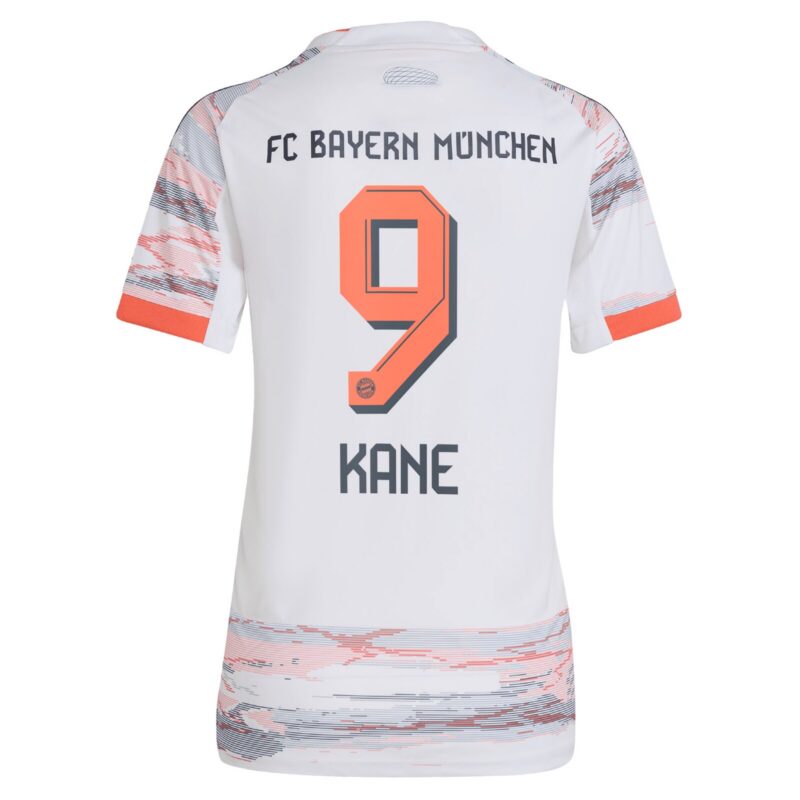 FC Bayern adidas Away Shirt 2025-26 - Womens with Kane 9 printing