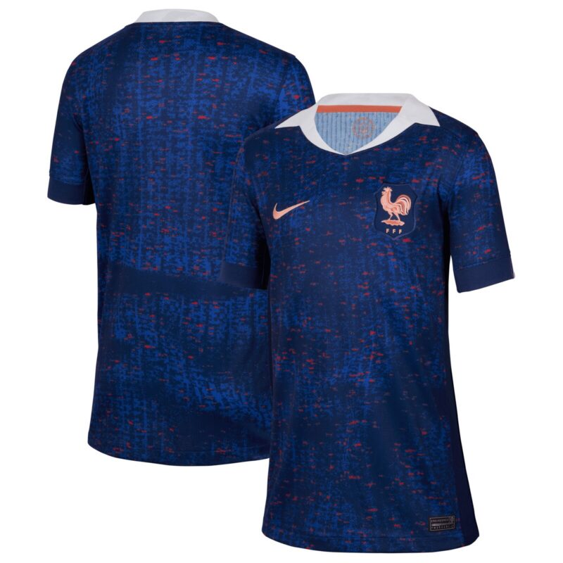 A2B image: france-nike-home-dri-fit-adv-match-shirt-2025-kids France Nike Home Dri Fit Adv Match Shirt 2025 - Kids