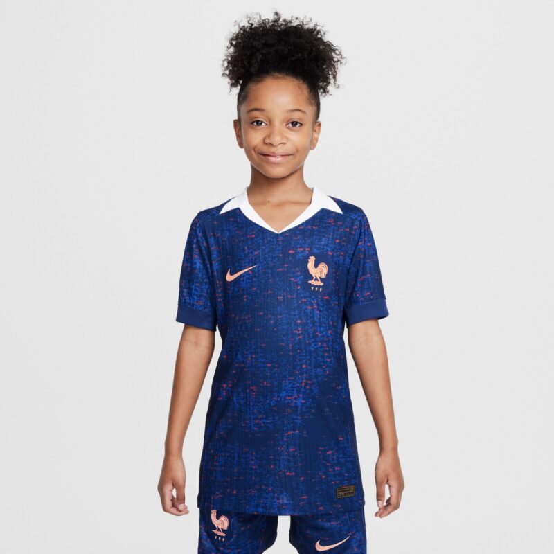A2B image: france-nike-home-dri-fit-adv-match-shirt-2025-kids France Nike Home Dri Fit Adv Match Shirt 2025 - Kids