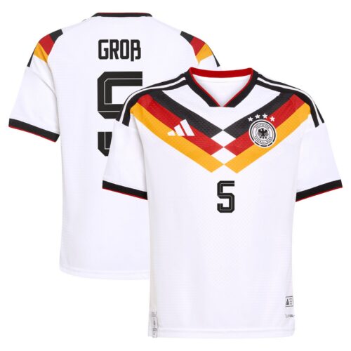 Germany National Team adidas Home Authentic Shirt 2026 - Kids with Groß 5 printing