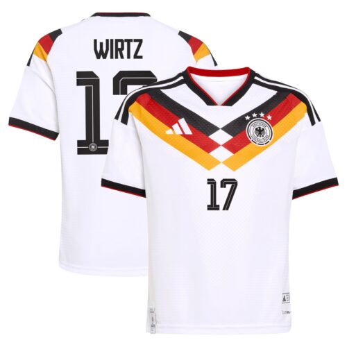 Germany National Team adidas Home Authentic Shirt 2026 - Kids with Wirtz 17 printing