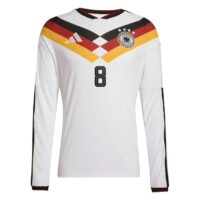 Germany National Team adidas Home Authentic Shirt 2026 - Long Sleeve with Goretzka 8 printing