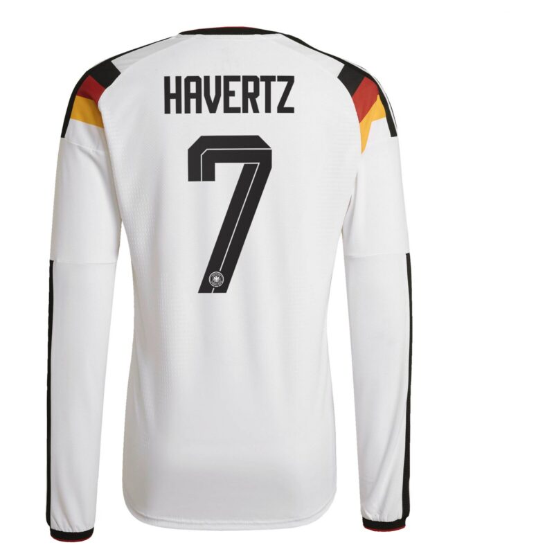 Germany National Team adidas Home Authentic Shirt 2026 - Long Sleeve with Havertz 7 printing