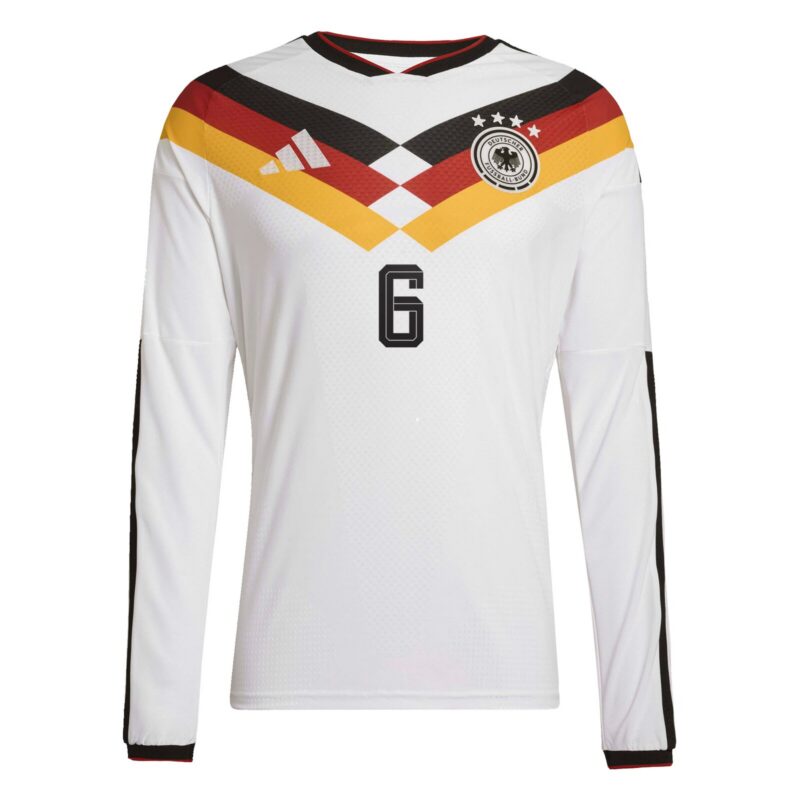 A2B image: germany-national-team-adidas-home-authentic-shirt-2026-long-sleeve-with-kimmich-6-printing Germany National Team adidas Home Authentic Shirt 2026 - Long Sleeve with Kimmich 6 printing