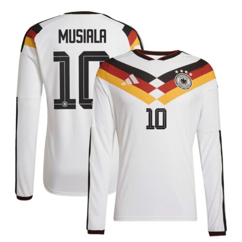 Germany National Team adidas Home Authentic Shirt 2026 - Long Sleeve with Musiala 10 printing