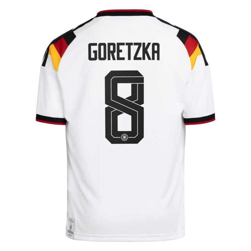 Germany National Team adidas Home Shirt 2026 - Kids with Goretzka 8 printing