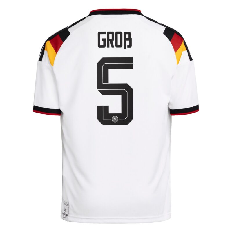 A2B image: germany-national-team-adidas-home-shirt-2026-kids-with-gros-5-printing Germany National Team adidas Home Shirt 2026 - Kids with Groß 5 printing