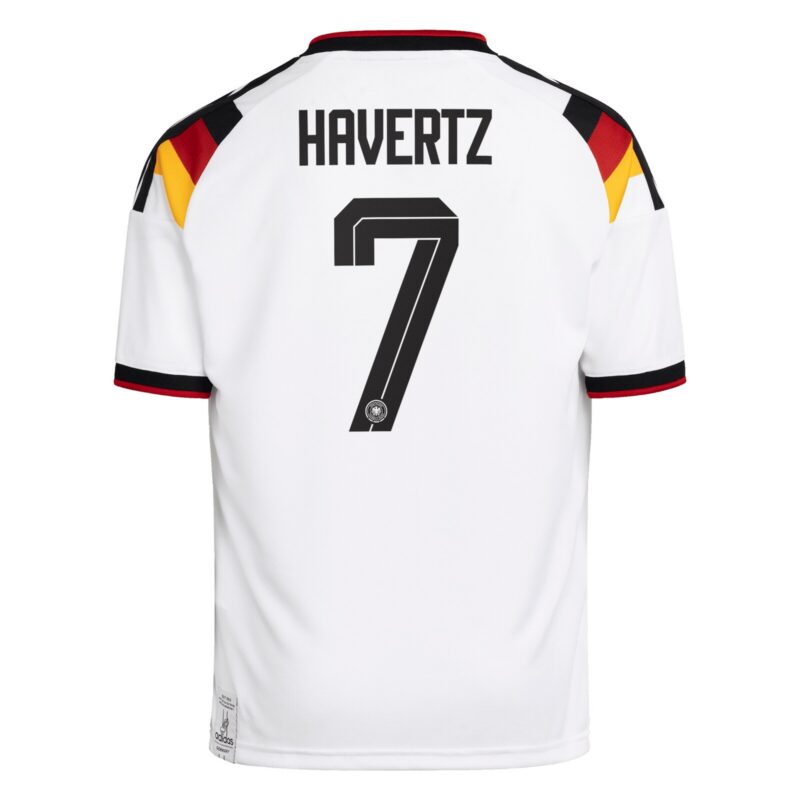 A2B image: germany-national-team-adidas-home-shirt-2026-kids-with-havertz-7-printing Germany National Team adidas Home Shirt 2026 - Kids with Havertz 7 printing