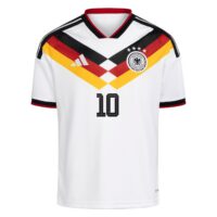 A2B image: germany-national-team-adidas-home-shirt-2026-kids-with-musiala-10-printing Germany National Team adidas Home Shirt 2026 - Kids with Musiala 10 printing
