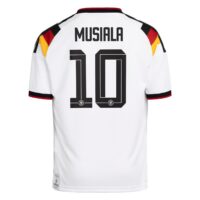 A2B image: germany-national-team-adidas-home-shirt-2026-kids-with-musiala-10-printing Germany National Team adidas Home Shirt 2026 - Kids with Musiala 10 printing