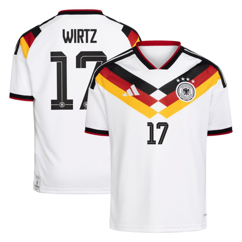 A2B image: germany-national-team-adidas-home-shirt-2026-kids-with-wirtz-17-printing Germany National Team adidas Home Shirt 2026 - Kids with Wirtz 17 printing