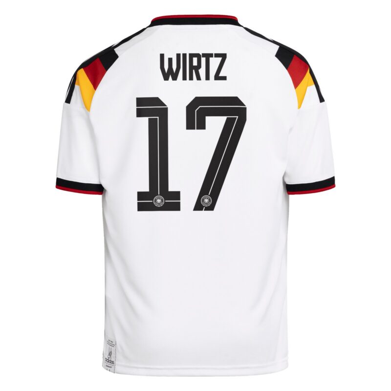 A2B image: germany-national-team-adidas-home-shirt-2026-kids-with-wirtz-17-printing Germany National Team adidas Home Shirt 2026 - Kids with Wirtz 17 printing