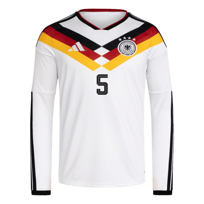 Germany National Team adidas Home Shirt 2026 - Long Sleeve with Groß 5 printing