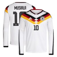 Germany National Team adidas Home Shirt 2026 - Long Sleeve with Musiala 10 printing
