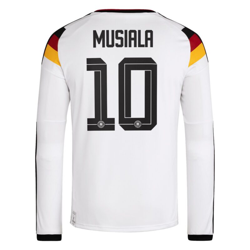 Germany National Team adidas Home Shirt 2026 - Long Sleeve with Musiala 10 printing