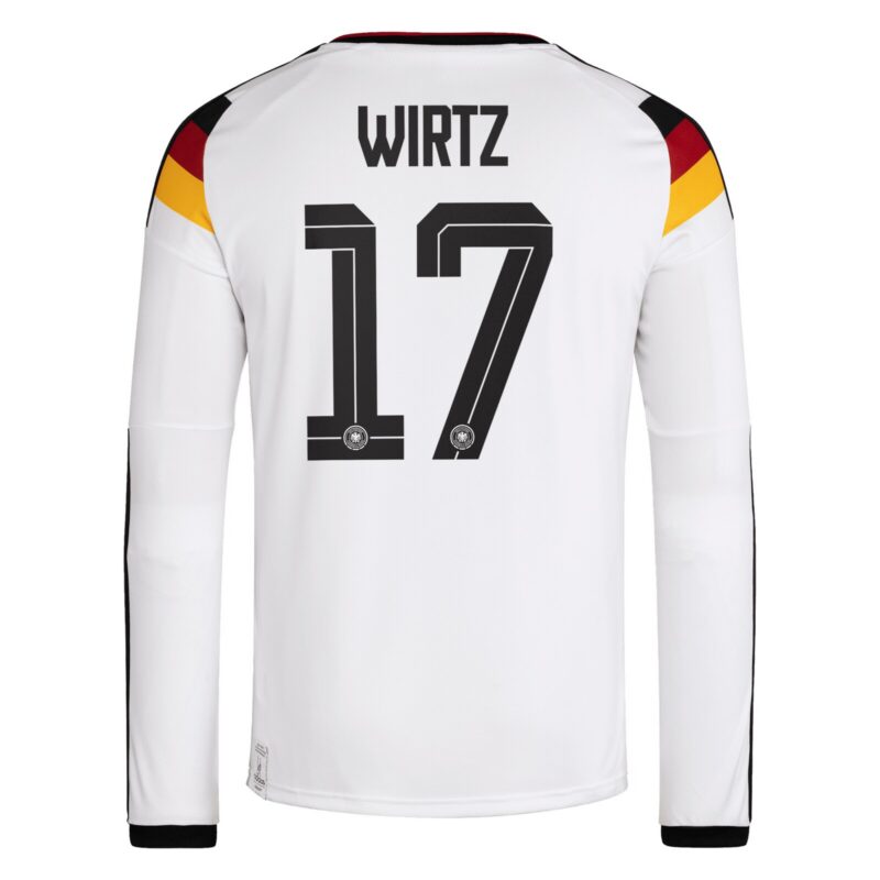 Germany National Team adidas Home Shirt 2026 - Long Sleeve with Wirtz 17 printing