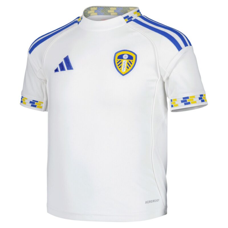A2B image: leeds-united-adidas-home-replica-shirt-2025-26-kids Leeds United adidas Home Replica Shirt 2025-26 - Kids